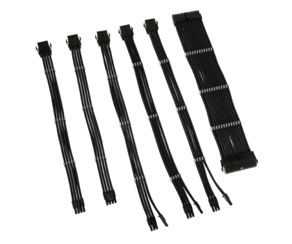 Kabel komputerowy Kolink Zestaw przewodów w oplocie — Czarny COREADEPT-EK-BLK